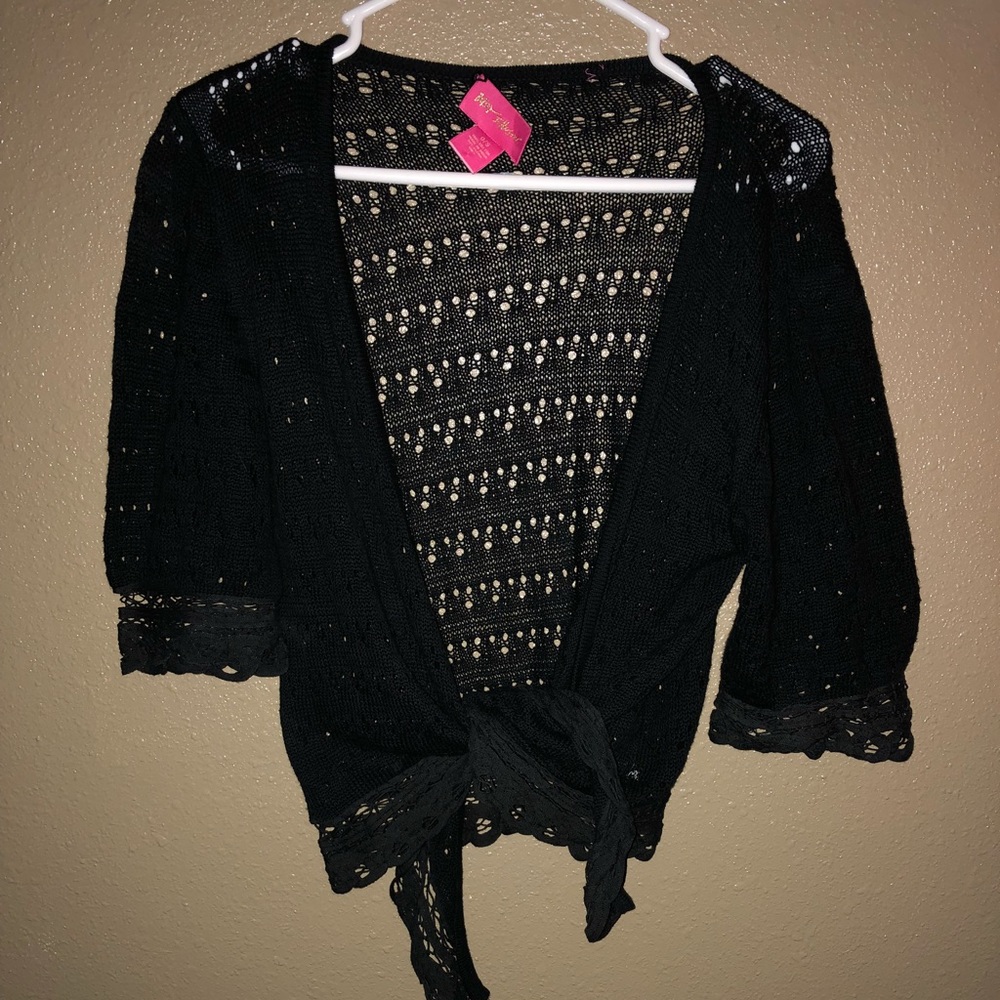 Betsey Johnson Tie Cardigan